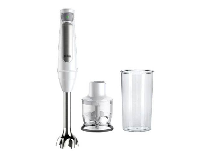 Braun Multiquick 7 MQ7020 WH Stavblender Premium hvid/børstet rustfrit stål i gruppen HJEM, HUS & HAVE / Husholdningsapparater / Foodprocessor og køkkenassistenter / Stavblender hos TP E-commerce Nordic AB (D10600)