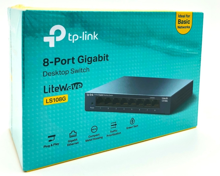 TP-Link LiteWave LS108G Switch 8-porte Gigabit i gruppen COMPUTERTILBEHØR / Netværk / Switches hos TP E-commerce Nordic AB (D10624)