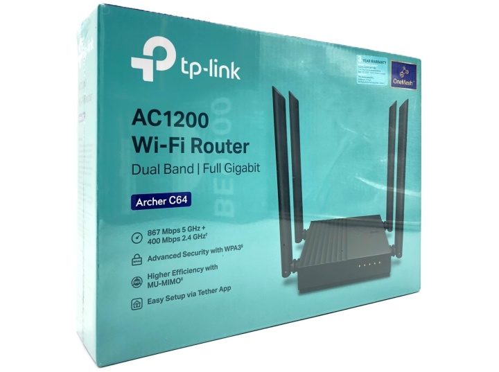 TP-Link Archer C64 V1 Trådløs router Desktop i gruppen COMPUTERTILBEHØR / Netværk / Routere hos TP E-commerce Nordic AB (D10644)