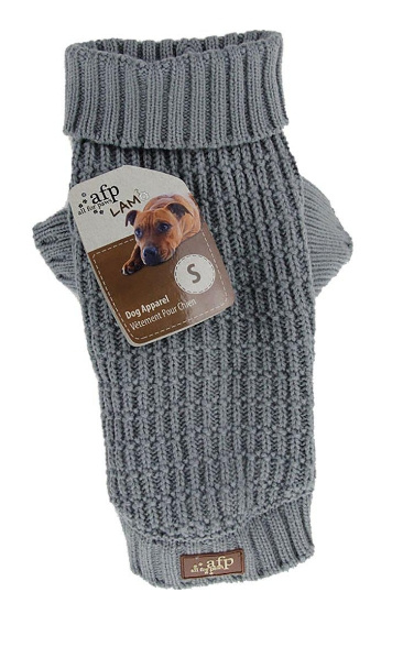 AFP All For Paws - Strikket hundetrøje Fishermans Grey XS 20.3CM - (632.9120) i gruppen HJEM, HUS & HAVE / Tilbehør til dyr / Hund hos TP E-commerce Nordic AB (D10699)