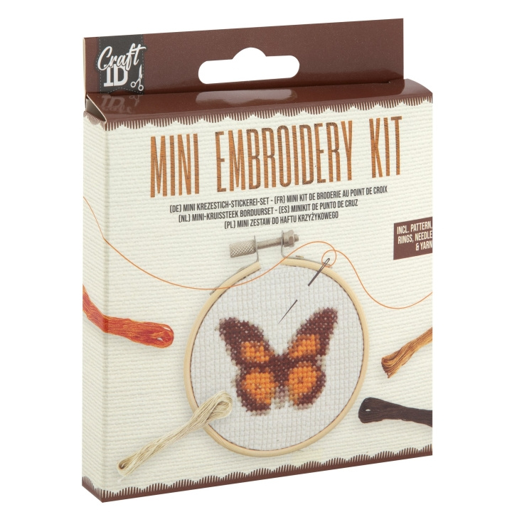 Craft ID Mini broderisæt - Sommerfugl (CR1710) i gruppen LEGETØJ, BØRN & BABY / Legetøj / Hobbyartikler hos TP E-commerce Nordic AB (D10763)