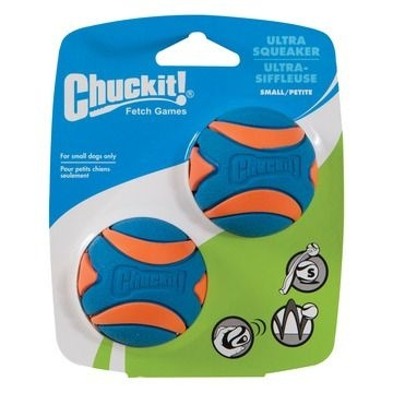 chuckit Ultra Squeaker Ball M 6 cm 2 stk. - (CHUC33068) i gruppen HJEM, HUS & HAVE / Tilbehør til dyr / Hund hos TP E-commerce Nordic AB (D10818)