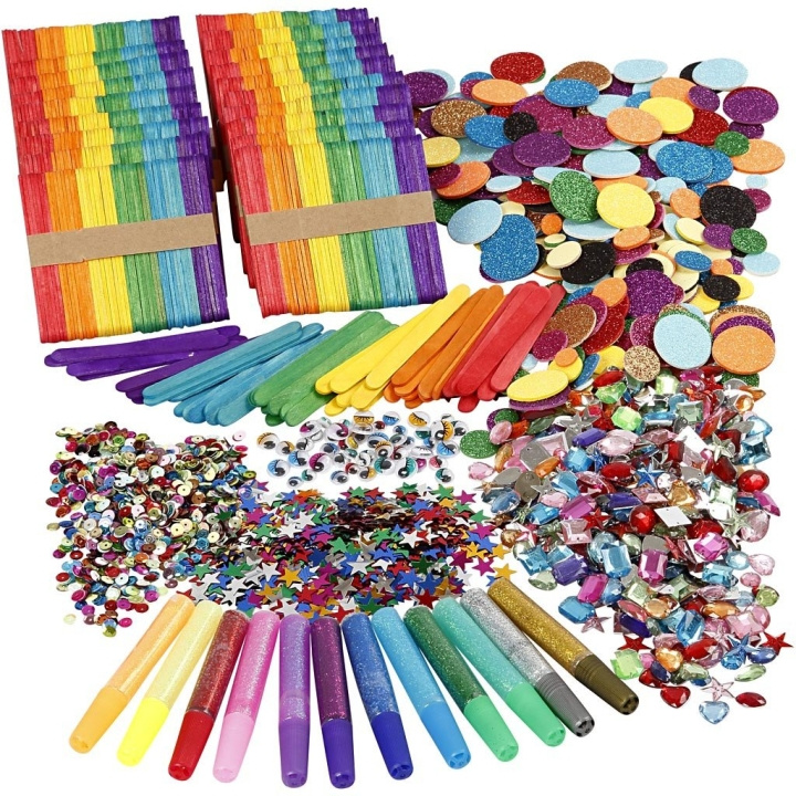 Creative Toys DIY-sæt - Glitter & træpinde Mega Set (97435) i gruppen LEGETØJ, BØRN & BABY / Legetøj / Hobbyartikler hos TP E-commerce Nordic AB (D10938)