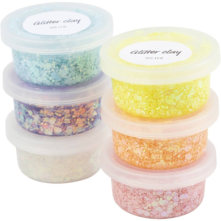 Creative Toys DIY Kit - Glitter Clay 6 stk (78745) i gruppen LEGETØJ, BØRN & BABY / Legetøj / Hobbyartikler hos TP E-commerce Nordic AB (D11001)