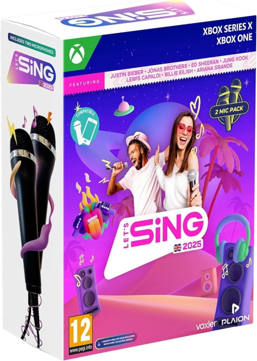 Let\'s Sing 2025 (Double Mic Bundle) (XseriesX) i gruppen HJEMMEELEKTRONIK / Spilkonsoller og tilbehør / Xbox Series X / Spil hos TP E-commerce Nordic AB (D11092)