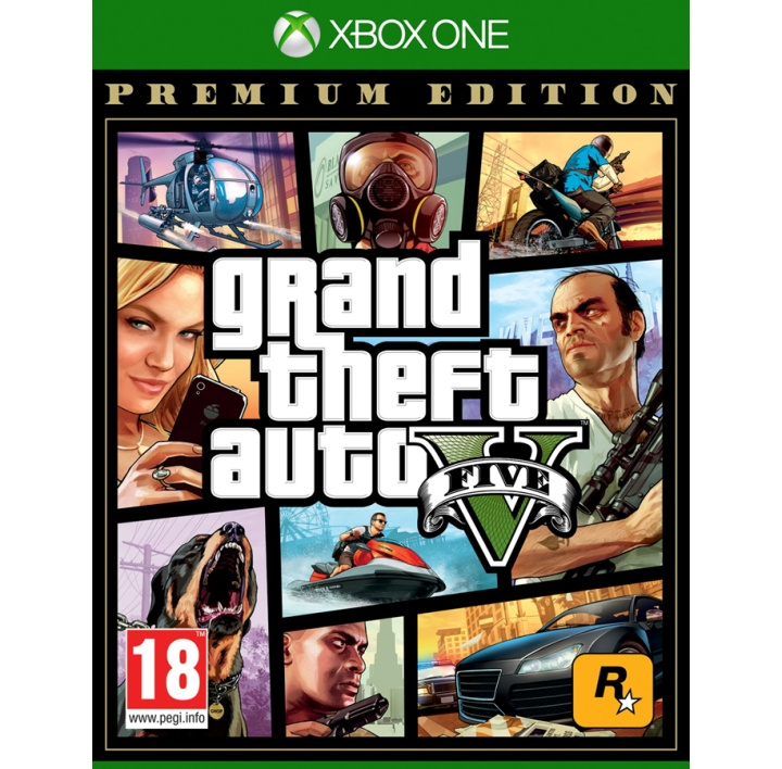 Grand Theft Auto V (GTA 5) Premium Edition (XONE) i gruppen HJEMMEELEKTRONIK / Spilkonsoller og tilbehør / Xbox One / Spil hos TP E-commerce Nordic AB (D11151)