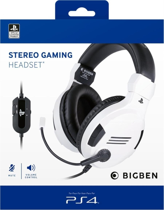 Bigben playstation 4 HW Bigben Stereo Gaming Headset v3 (Hvid) i gruppen HJEMMEELEKTRONIK / Spilkonsoller og tilbehør / Sony PlayStation 4 / Tilbehør hos TP E-commerce Nordic AB (D11162)