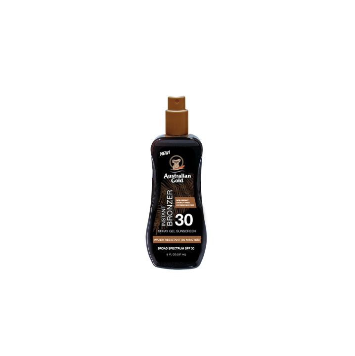 Australian Gold Solcreme Spray Gel m. Instant Bronzer SPF 30 237 ml i gruppen SKØNHED & HELSE / Hudpleje / Tanning / Solbeskyttelse hos TP E-commerce Nordic AB (D11234)