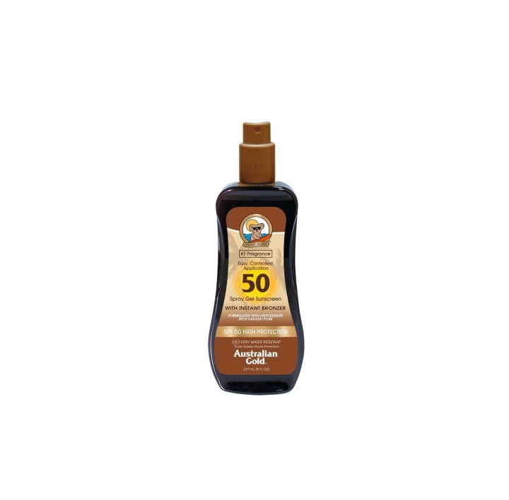 Australian GoldAustralian Gold - Solcreme SPF50 Spray Gel m. Instant Bronzer 237 ml i gruppen SKØNHED & HELSE / Hudpleje / Tanning / Solbeskyttelse hos TP E-commerce Nordic AB (D11238)