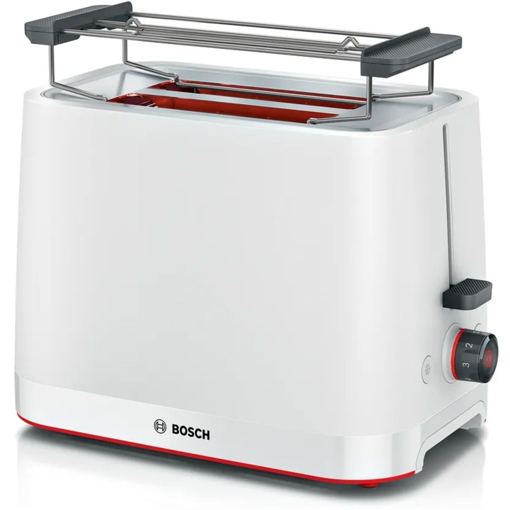 Bosch Brödrost TAT3M121 Vit 950W Bagels Funktion i gruppen HJEM, HUS & HAVE / Husholdningsapparater / Brødristere & Sandwich Makers / Brødristere hos TP E-commerce Nordic AB (D12120)