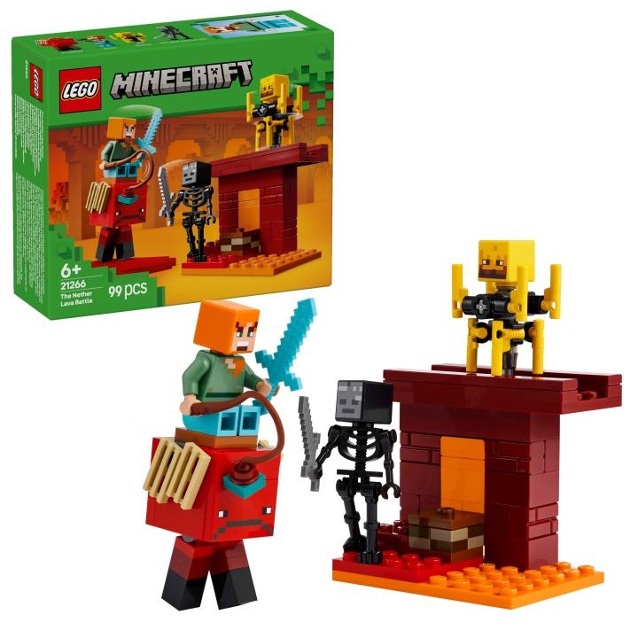 LEGO Minecraft - The Nether Lava Battle (21266) i gruppen LEGETØJ, BØRN & BABY / Legetøj / Bygge legesager / Lego hos TP E-commerce Nordic AB (D12343)