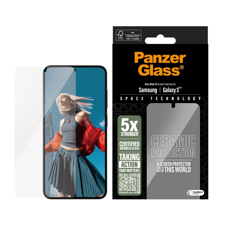 PanzerGlass Keramisk skærmbeskytter Samsung Galaxy S25 - Ultra-wide fit i gruppen SMARTPHONES & TABLETS / Mobil Beskyttelse / Samsung hos TP E-commerce Nordic AB (D12457)