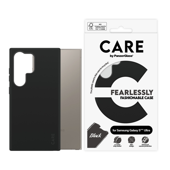 CARE by PanzerGlass - Moderigtigt etui Sort Samsung Galaxy S25 Ultra i gruppen SMARTPHONES & TABLETS / Mobil Beskyttelse / Samsung hos TP E-commerce Nordic AB (D12461)