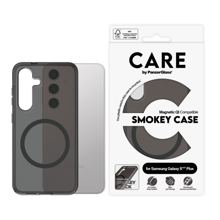 PanzerGlass CARE by PanzerGlass - Flagship Case Urban Combat Smokey m. sort Qi-kompatibel Samsung Galaxy S25 i gruppen SMARTPHONES & TABLETS / Mobil Beskyttelse / Samsung hos TP E-commerce Nordic AB (D12465)