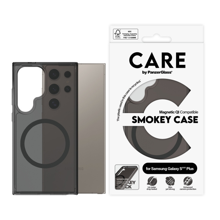 PanzerGlass CARE by PanzerGlass - Flagship Case Urban Combat Smokey m. sort Qi-kompatibel Samsung Galaxy S 2025 i gruppen SMARTPHONES & TABLETS / Mobil Beskyttelse / Samsung hos TP E-commerce Nordic AB (D12467)