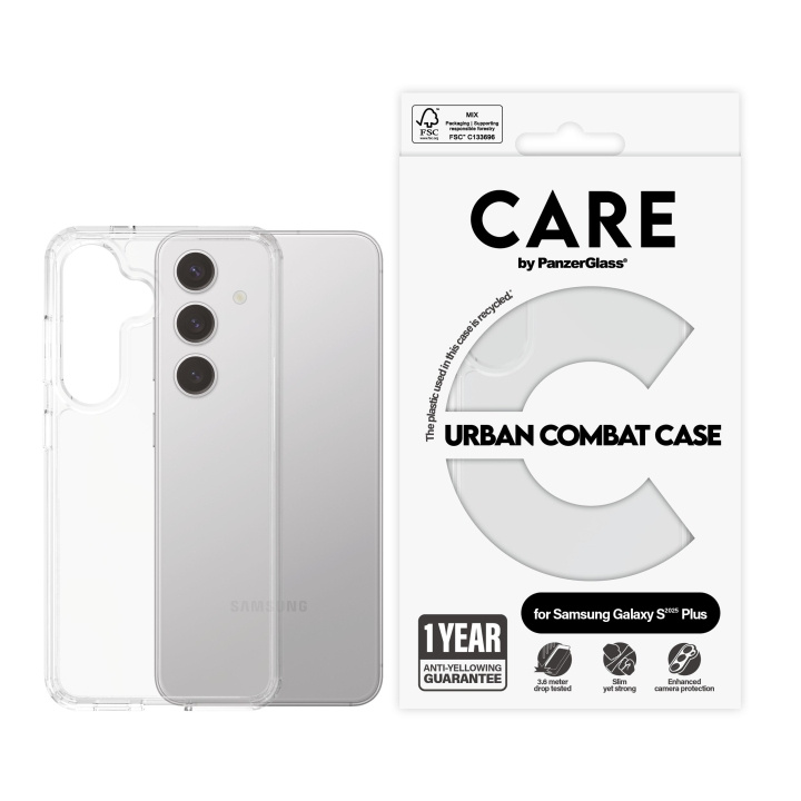 PanzerGlass CARE by PanzerGlass - Flagship Case Transparent Urban Combat w. Clear Frame Samsung Galaxy S25 Plu i gruppen SMARTPHONES & TABLETS / Mobil Beskyttelse / Samsung hos TP E-commerce Nordic AB (D12468)