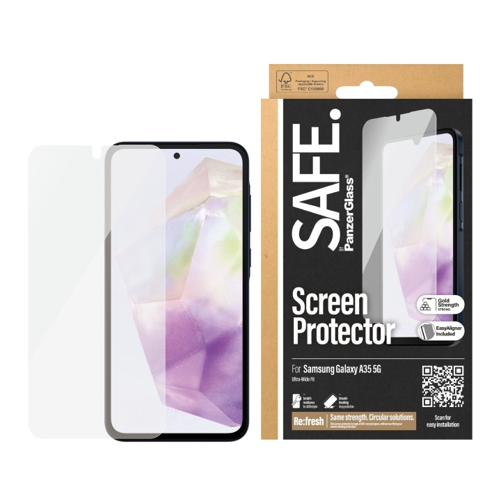 PanzerGlass SAFE by PanzerGlass - Skærmbeskytter - Samsung Galaxy A35 5G - Ultra-Wide Fit i gruppen SMARTPHONES & TABLETS / Mobil Beskyttelse / Samsung hos TP E-commerce Nordic AB (D12581)