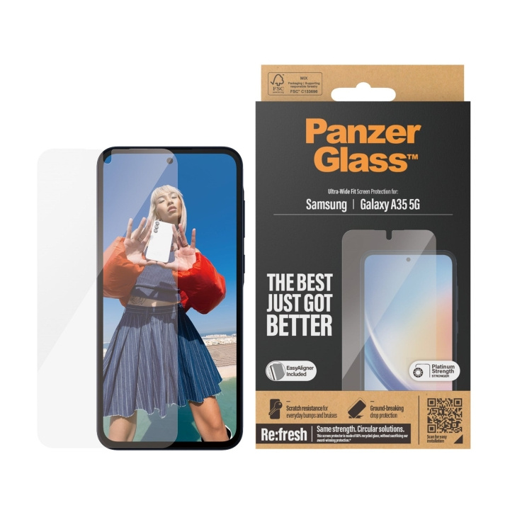 PanzerGlass Skærmbeskytter - Samsung Galaxy A35 5G - Ultra-Wide Fit i gruppen SMARTPHONES & TABLETS / Mobil Beskyttelse / Samsung hos TP E-commerce Nordic AB (D12583)