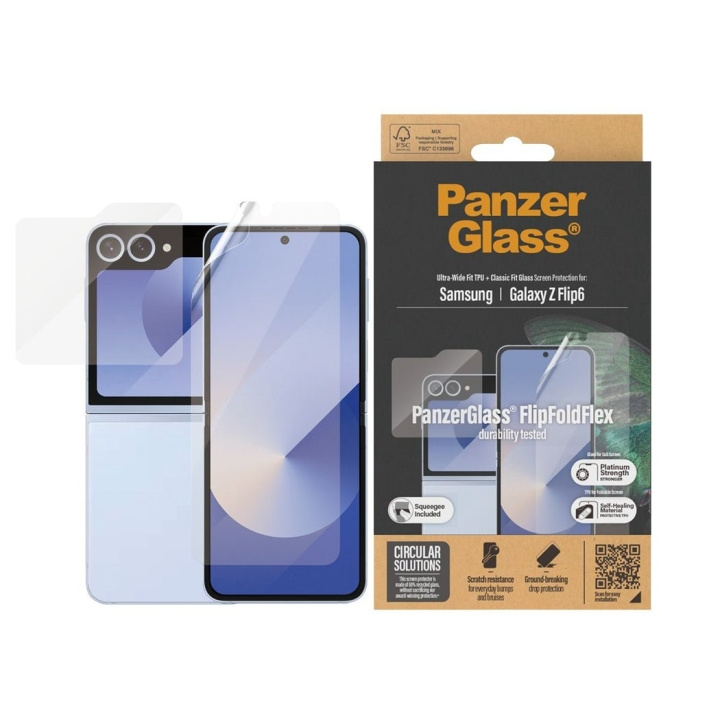 PanzerGlass Skærmbeskytter - Samsung Galaxy Z Flip6 - Glas og film i gruppen SMARTPHONES & TABLETS / Mobil Beskyttelse / Samsung hos TP E-commerce Nordic AB (D12598)