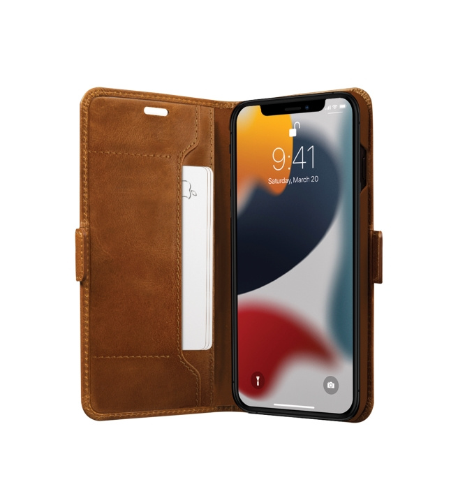 dbramante1928 Copenhagen Slim Flip Case - iPhone 13 Pro - Tan i gruppen SMARTPHONES & TABLETS / Mobil Beskyttelse / Apple / iPhone 13 Pro hos TP E-commerce Nordic AB (D12617)