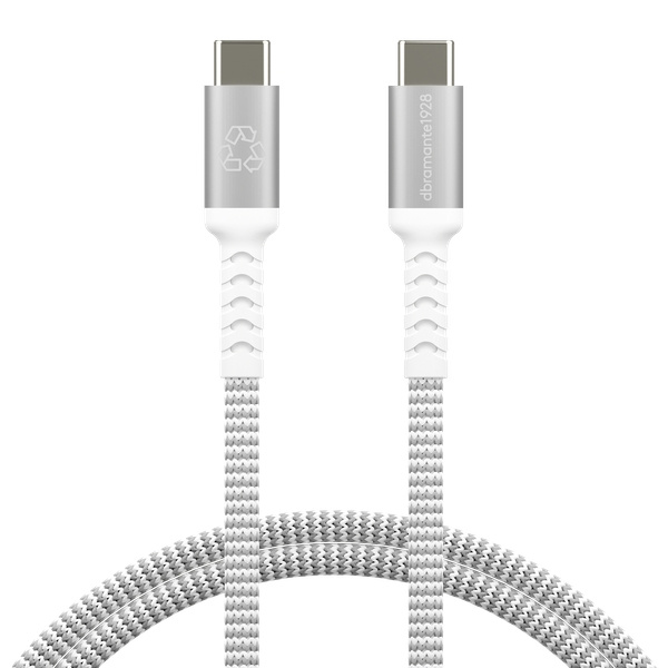 dbramante1928 Flettet USB-C til USB-C-kabel - 1,2 m - grå i gruppen COMPUTERTILBEHØR / Kabler og adaptere / USB / USB-C hos TP E-commerce Nordic AB (D12636)