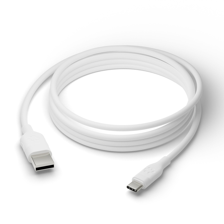 dbramante1928 Re-charge - Kabel - USB-A til USB-C, 2,5 m - Hvid i gruppen COMPUTERTILBEHØR / Kabler og adaptere / USB / USB-C hos TP E-commerce Nordic AB (D12690)