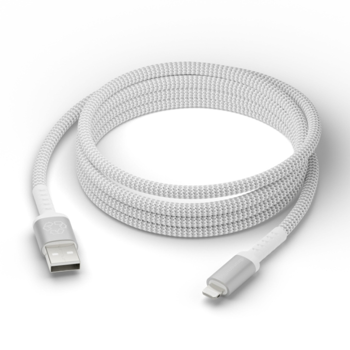 dbramante1928 Re-charge - BRD-kabel - USB-A til Lightning, 2,5 m - Hvid i gruppen COMPUTERTILBEHØR / Kabler og adaptere / USB / USB-C hos TP E-commerce Nordic AB (D12691)