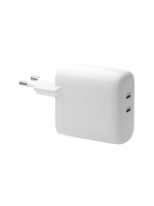 dbramante1928 Re-charge - EU-vægoplader - 2x USB-C 45W - Hvid i gruppen SMARTPHONES & TABLETS / Opladere og kabler / Vægoplader / Væg oplader Type C hos TP E-commerce Nordic AB (D12815)