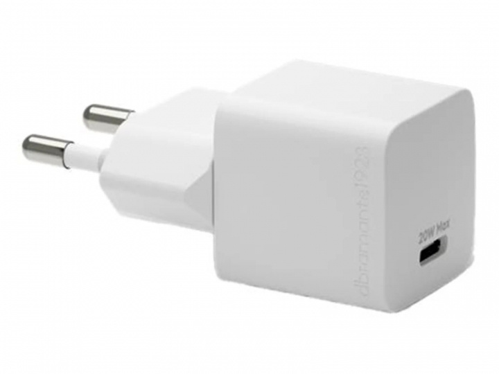 dbramante1928 Re-charge - vægoplader GaN - USB-C 20W EU - hvid i gruppen SMARTPHONES & TABLETS / Opladere og kabler / Vægoplader / Væg oplader Type C hos TP E-commerce Nordic AB (D12824)