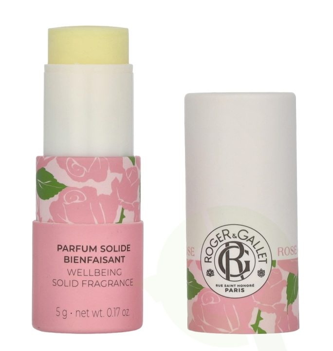 Roger & Gallet Rose Wellbeing Solid Fragrance Stick 5 g i gruppen SKØNHED & HELSE / Makeup / Læber / Læbepomade hos TP E-commerce Nordic AB (D13025)