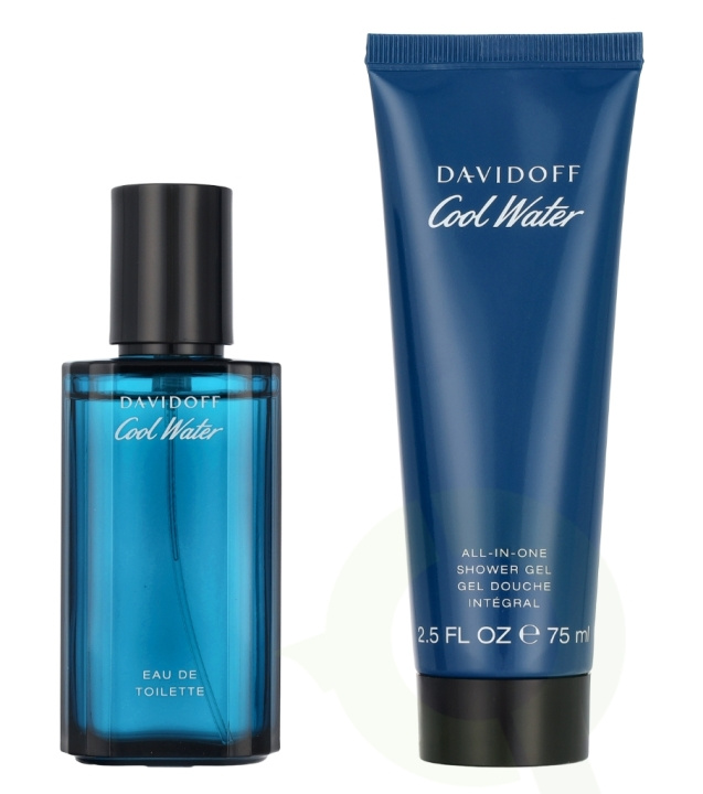 Davidoff Cool Water Man Giftset 115 ml Edt Spray 40ml/Shower Gel 75ml i gruppen SKØNHED & HELSE / Gaveæske / Gaveæske til ham hos TP E-commerce Nordic AB (D13113)