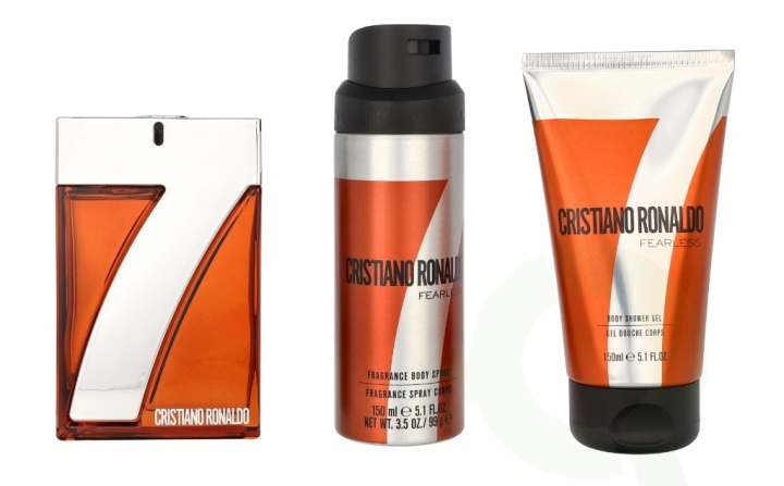 Cristiano Ronaldo CR7 Fearless Giftset 400 ml Edt Spray 100ml/Shower Gel 150ml/Body Spray 150ml i gruppen SKØNHED & HELSE / Gaveæske / Gaveæske til ham hos TP E-commerce Nordic AB (D13134)