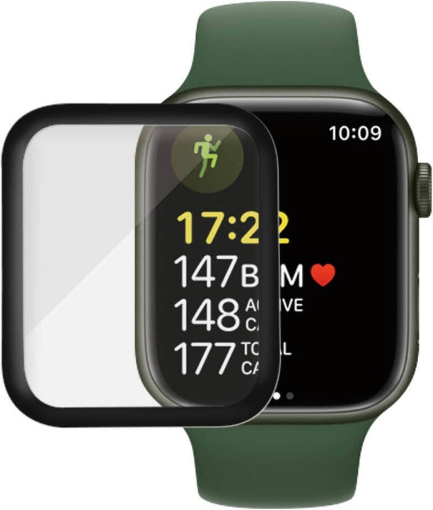 PanzerGlass panserglas til Apple Watch 7 / 8, 45 mm, sort i gruppen SMARTPHONES & TABLETS / Træning, hjem og fritid / Apple Watch & Tilbehør / Tilbehør hos TP E-commerce Nordic AB (D13439)