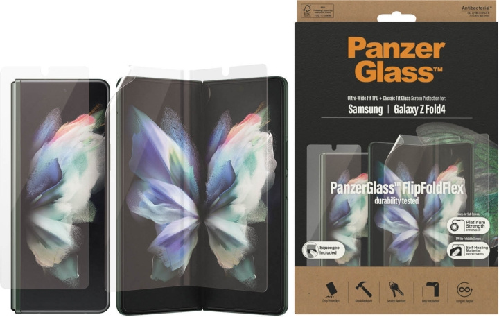 PanzerGlass beskyttelsesfilm, Samsung Galaxy Z Fold4 5G / Fold5 5G i gruppen SMARTPHONES & TABLETS / Mobil Beskyttelse / Samsung hos TP E-commerce Nordic AB (D13462)