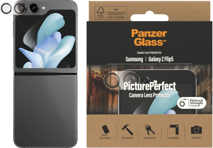 PanzerGlass PicturePerfect cover til kameralinse, Samsung Galaxy Z Flip5 i gruppen SMARTPHONES & TABLETS / Mobil Beskyttelse / Samsung hos TP E-commerce Nordic AB (D13466)