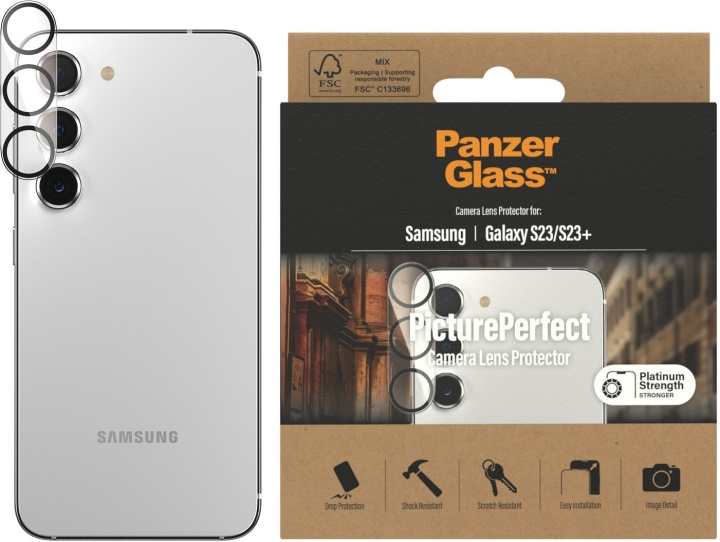 PanzerGlass PicturePerfect cover til kameralinse, Samsung Galaxy S23 / S23+ i gruppen SMARTPHONES & TABLETS / Mobil Beskyttelse / Samsung hos TP E-commerce Nordic AB (D13476)