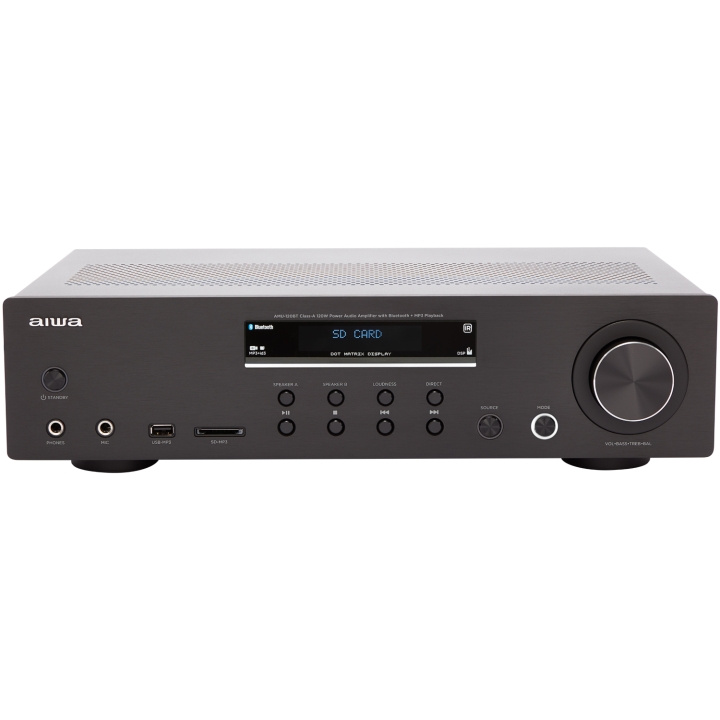 AIWA Förstärkare med Bluetooth 2 x 60 Watt RMS Svart i gruppen HJEMMEELEKTRONIK / Lyd & billede / Hjemmebiograf, HiFi & Bærbar / Forstærker & Receiver hos TP E-commerce Nordic AB (D13539)