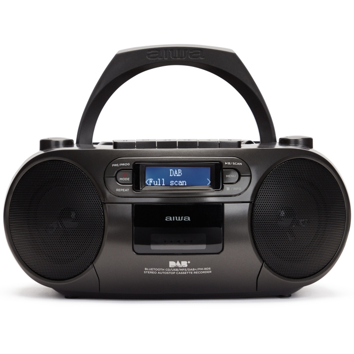 AIWA Radio med CD-spelare, Kassettband och Bluetooth Svart i gruppen HJEMMEELEKTRONIK / Lyd & billede / Hjemmebiograf, HiFi & Bærbar / Bærbar musikafspiller / CD-afspiller hos TP E-commerce Nordic AB (D13564)