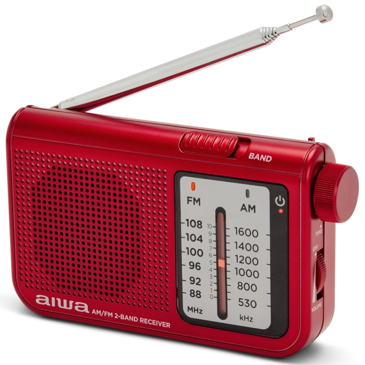 AIWA Pocket-radio med FM/MW Röd i gruppen HJEMMEELEKTRONIK / Lyd & billede / Hjemmebiograf, HiFi & Bærbar / Radio og vækkeure / Radio hos TP E-commerce Nordic AB (D13571)