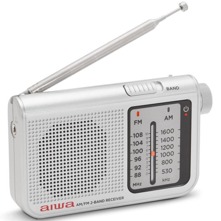 AIWA Pocket-radio med FM/MW Silver i gruppen HJEMMEELEKTRONIK / Lyd & billede / Hjemmebiograf, HiFi & Bærbar / Radio og vækkeure / Radio hos TP E-commerce Nordic AB (D13572)