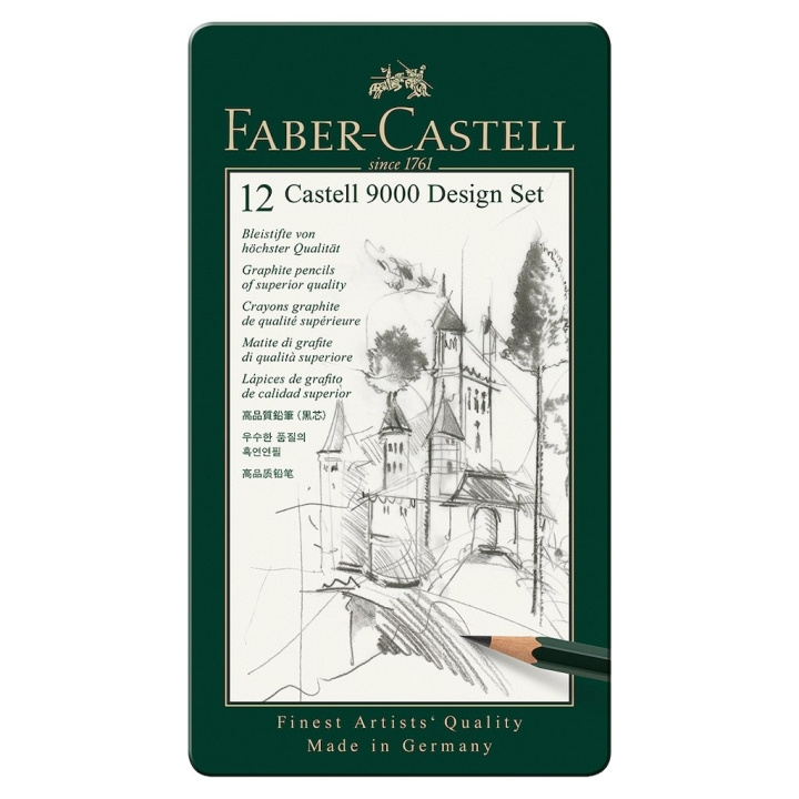 Faber-Castell Grafitblyant Castell 9000 Art sæt (119065) i gruppen SPORT, FRITID & HOBBY / Hobby / Mal & Tegn / Kuglepenne, Farveblyanter & Tuschpenne hos TP E-commerce Nordic AB (D13665)