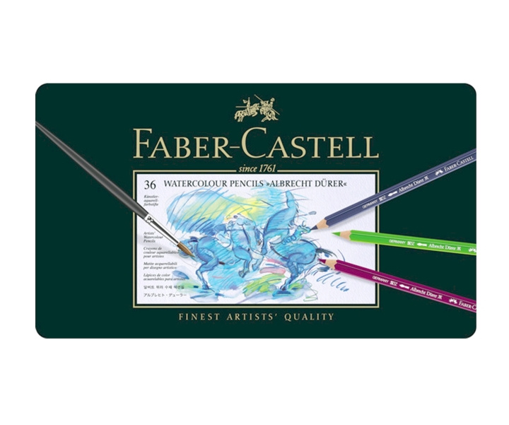 Faber-Castell Albrecht Dürer akvarelblyanter - Dåse med 36 stk (117536) i gruppen SPORT, FRITID & HOBBY / Hobby / Mal & Tegn / Kuglepenne, Farveblyanter & Tuschpenne hos TP E-commerce Nordic AB (D13749)