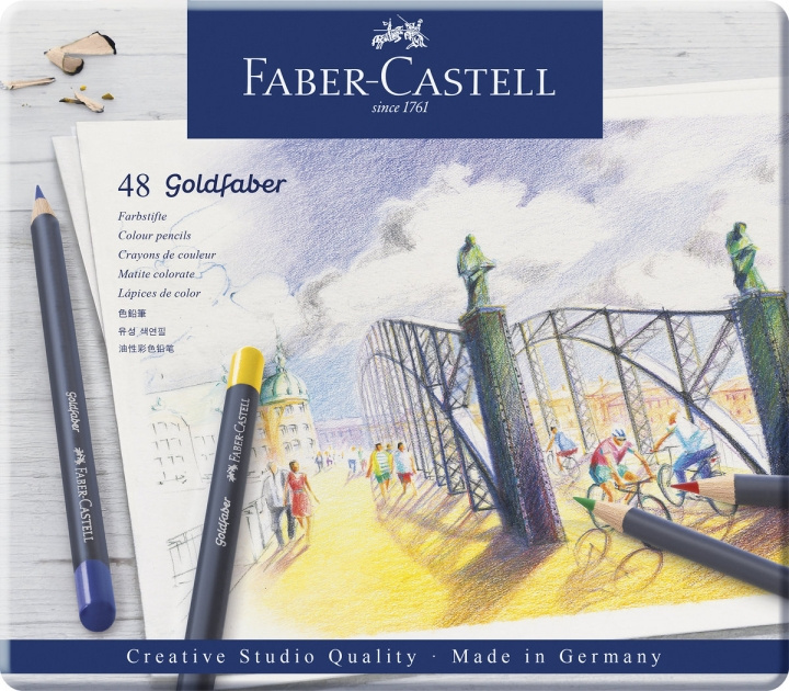 Faber-Castell Goldfaber Farveblyant dåse med 48 stk i gruppen SPORT, FRITID & HOBBY / Hobby / Mal & Tegn / Kuglepenne, Farveblyanter & Tuschpenne hos TP E-commerce Nordic AB (D13874)