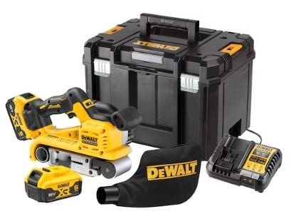 DeWALT 18V XR kulfri batteridrevet båndsliber 75 mm i TSTAK VI-kuffert (2X 5,0AH batteri og oplader) i gruppen HJEM, HUS & HAVE / Værktøj / Øvrigt elværktøj hos TP E-commerce Nordic AB (D13943)