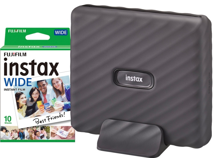 Fuji Instax Link Wide Printer (grå) + pakke med 10 billeder i gruppen HJEMMEELEKTRONIK / Foto og video / Fotografi udstyr hos TP E-commerce Nordic AB (D13950)