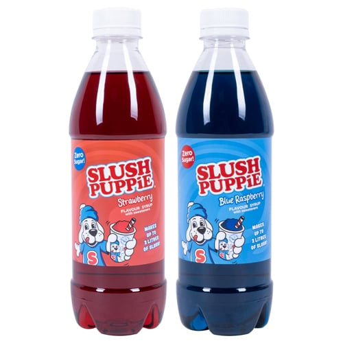 Fizz Creations SLUSH PUPPiE Zero Sugar 2-pak sirup - blå hindbær og jordbær - 500 ml i gruppen HJEM, HUS & HAVE / Køkkenredskaber / Vin & Drink Tilbehør hos TP E-commerce Nordic AB (D14057)