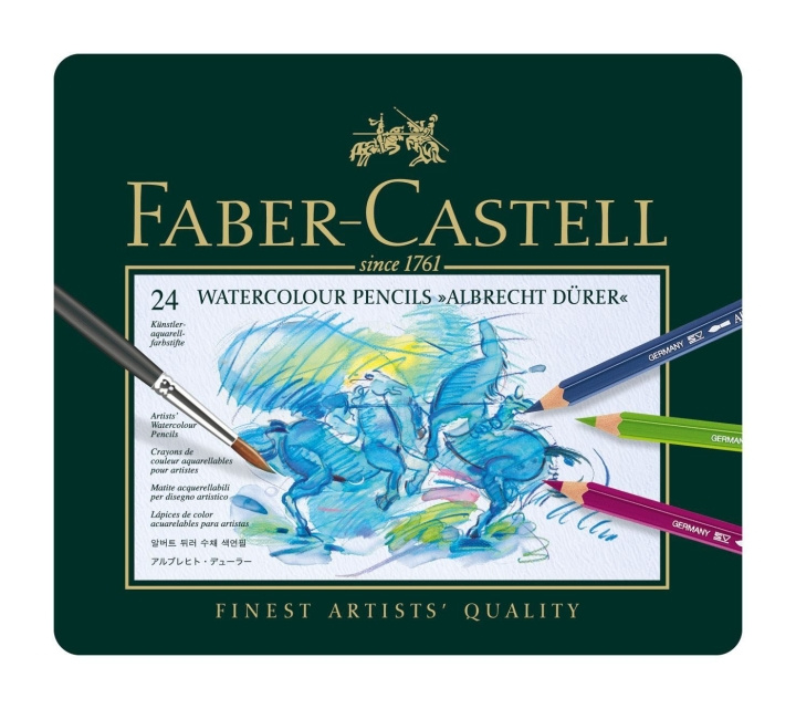 Faber-Castell Akvarelblyant Albrecht Dürer dåse med 24 stk (117524) i gruppen SPORT, FRITID & HOBBY / Hobby / Mal & Tegn / Kuglepenne, Farveblyanter & Tuschpenne hos TP E-commerce Nordic AB (D14109)