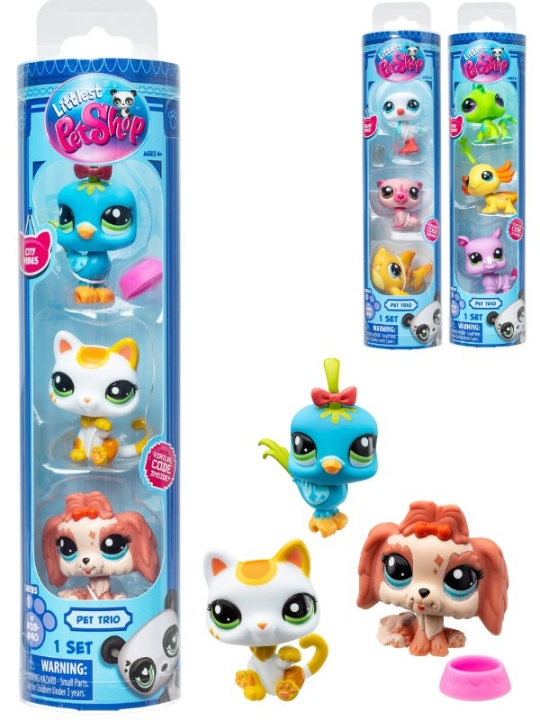 Littlest Pet Shop Kæledyrstrio i tube - Assorteret (00550) i gruppen LEGETØJ, BØRN & BABY / Legetøj / Figurer, miniaturer og tilbehør hos TP E-commerce Nordic AB (D14140)