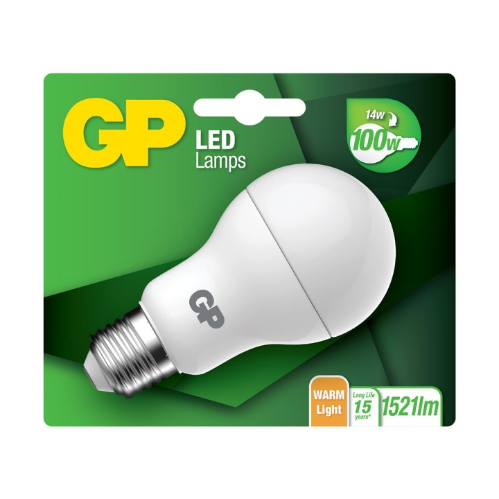 GP LED-lampe Classic, E27, 14W (100W), 1521lm i gruppen HJEMMEELEKTRONIK / Lys / LED lamper hos TP E-commerce Nordic AB (D14220)