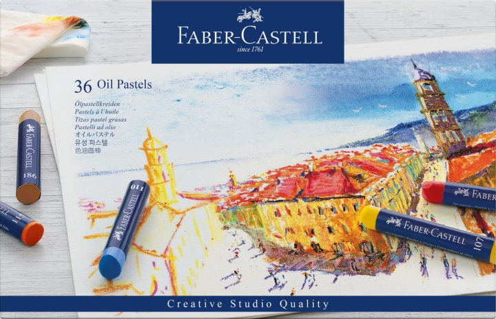 Faber-Castell Oliepastelkridt STUDIO QUALITY æske med 36 stk (127036) i gruppen SPORT, FRITID & HOBBY / Hobby / Mal & Tegn / Kuglepenne, Farveblyanter & Tuschpenne hos TP E-commerce Nordic AB (D14262)